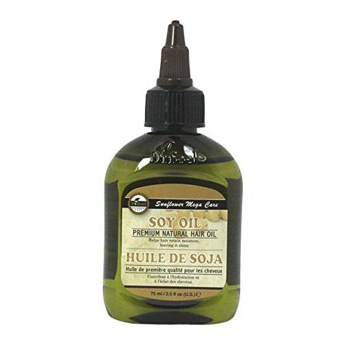 Difeel Sunflower Premium Natural Hair Oil, Soy, 2.5 Ounce
