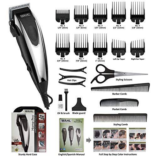 Wahl Hair Clipper Home Pro 22-Piece - Complete Men’s Haircutting Kit