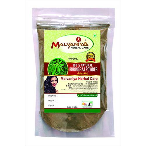 100% Natural Bhringraj Powder (ECLIPTA ALBA) (0.22 Lb/100Grams) RESEALABLE BAG