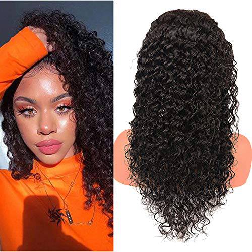 BEAUTY GRACE Bob Wig Human Hair Deep Wave 13x4 Lace Front Bob Wigs 150% Density Brazilian Virgin Human Hair Bob Wigs Transparent Lace Natural Color (10Inch)