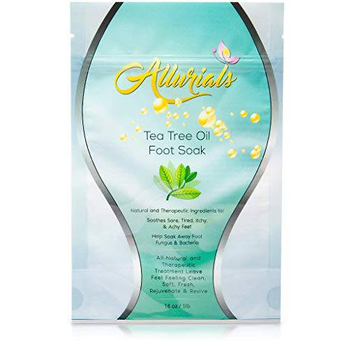 Tea Tree Oil Foot Soak with 100% Pure & Organic Epsom Salt, Dead Sea Salt & MSM - Made In USA - Reduces Toenail Fungus, Softens Calluses, Soothes Tired Feet & Alleviates Athletes Foot