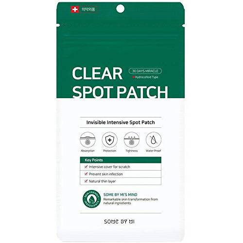 SOME BY MI 30 Days Miracle Clear Spot Patch / 18Counts, 2 Size (10mm 9Counts, 12mm 9Counts) / No Touch and No Pop / Invisible Spot Sticker for Sensitive Skin / Face Acne, Zits and Blemish Care / Korean Skincare