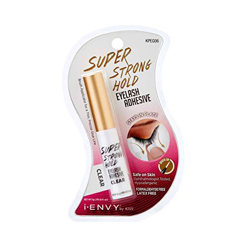 KISS i Envy Eyelash Adhesive Super Strong Hold Clear KPEG06 (3 PACK)