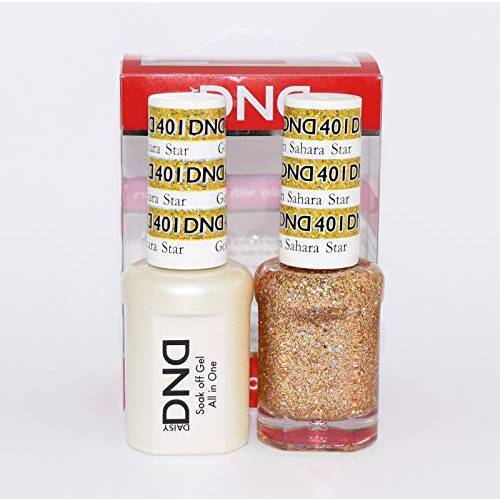 DNDDuo Gel (Gel & Matching Polish) Glitter Set 401 - Golden Sahara Star