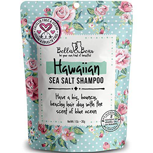 Bella & Bear Hawaiian Sea Salt Volumizing Shampoo, Exfoliating, Cruelty Free, Ocean Scent (1oz)