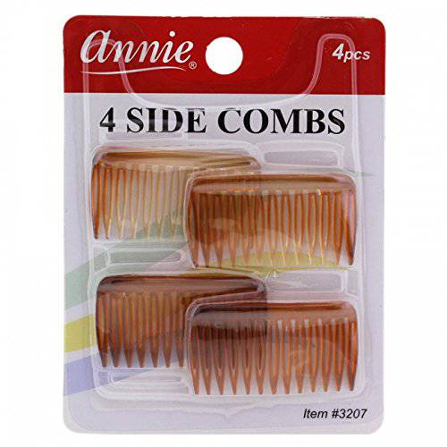 Annie Side Combs Small 4 pcs Brown 3207