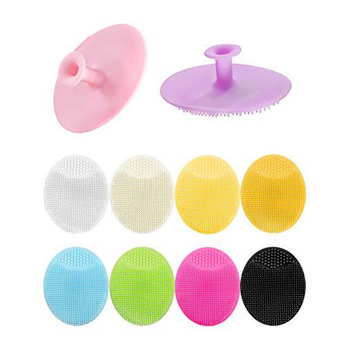 10PCS Silicone Facial Cleansing Brush,Super Soft Face Scrub Clean Brush, Acne Blackheads Removing Handheld Face Scrubber ,for Sensitive, Delicate, Dry Skin