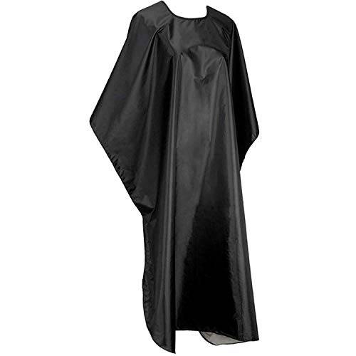 Vcddom Professional Barber Haircut Cape Hair Coloring Cloak Dye Beard Apron Waterproof Hairdressing Smock Cloth Cover Barbers Cape (Black)