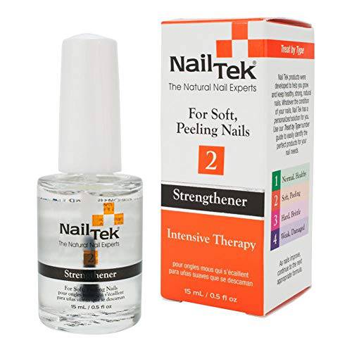 Nail Tek Intensive Therapy 2, Nail Strengthener for Soft and Peeling Nails, 0.5 oz x 1-Pack