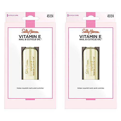 Sally Hansen Vitamin E Nail and Cuticle Oil, 0.45 Fl Oz, Pack of 2