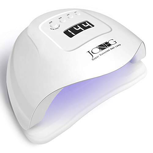 JONEG UV LED Nail Lamps Light for Gel Nails Dryers, 36 UV Lights and 10s 30s 60s 90s Timer, Nail Accessories Lampara UV para Uñas De Gel Nail Dryer for Regular Polish, 80W with Chassis White