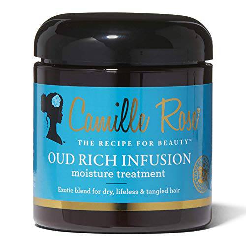 Camille Rose Oud Rich Infusion Moisture Treatment, for Dry Lifeless Tangled Hair, Detangles and Hydrates Scalp & Hair, 8 fl oz