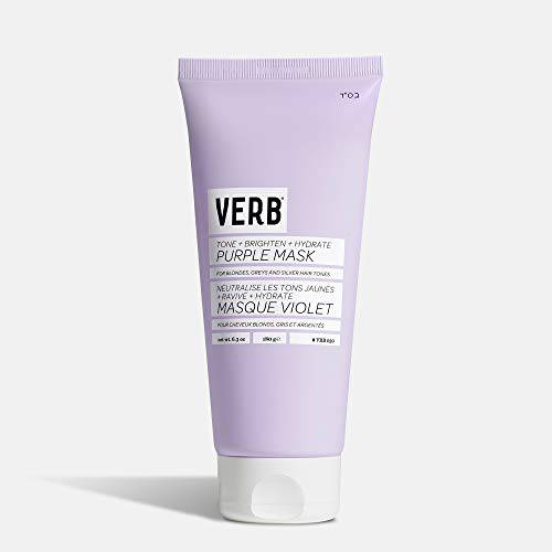 Verb Purple Hair Mask - Vegan Toning Mask for Brassy Hair – Brightening and Hydrating Hair Mask for Blonde Hair, Grey Hair and Silver Hair – Color-Repair Hair Mask Reduces Yellow Hue
