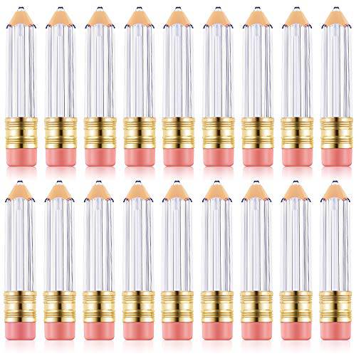24 Pieces 5 ml Empty Lip Gloss Tube Containers Pencil Shaped Lip Balm Containers Refillable Cute Lip Gloss Tube Bottles for Women Girl DIY Cosmetics
