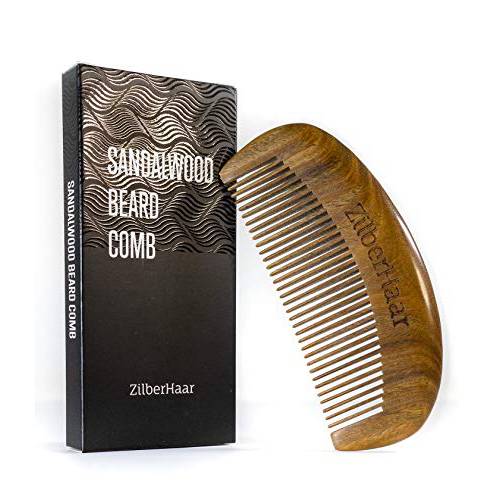 ZilberHaar Beard Comb – 100% Sandalwood – Essential Beard Care Accessory for Men – Hand Made