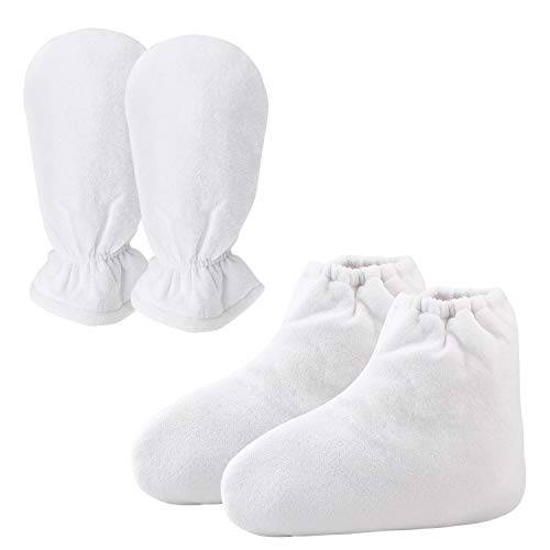 Paraffin Bath Mitts, Segbeauty Thick Snug Elastic Opening Paraffin Wax Glove and Bootie with Double Terry Clothes for Heat Therapy, Hand and Foot Bags for Thermal SPA Treatment, Paraffin Machine