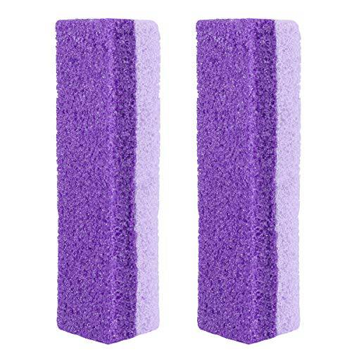 SUPVOX 2pcs Foot Stone Feet Exfoliator Tool Block Callus Remover Scrubber Skin Cleaner (Purple)