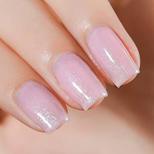 FZANEST Pink Gel Nail Polish,Shimmer Glitter Gel Polish LED UV Gel Varnish Nail Art Manicure Pedicure (Sweet Pink)