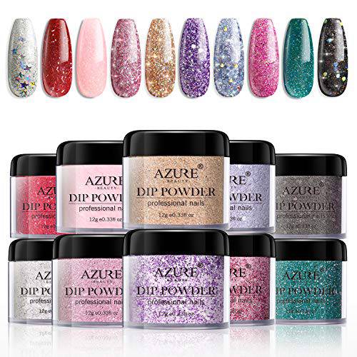2 in 1 Dip Powder Base & Top Coat with Activator Dip Powder Liquid Set for Dipping Powder Nail Kit,0.5oz/Bottle,Fast Dry,No Nail Lamp Needed