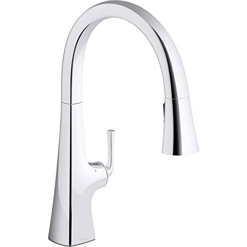 Kohler K-22068-WB-VS Graze Kitchen Sink Faucet, Vibrant Stainless