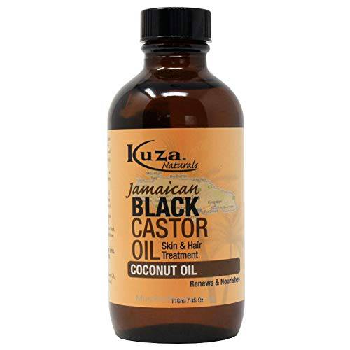 Kuza Jamaican Black Castor Oil, Coconut - For Hair & Skin - 4oz. - Rejuvenate, Moisturize, Strengthen & Protect