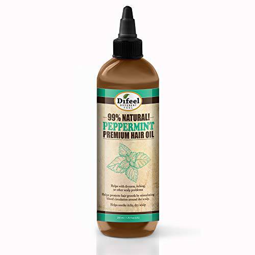 Difeel 99% Natural Premium Hair Oil - Peppermint Oil 7.78 ounce