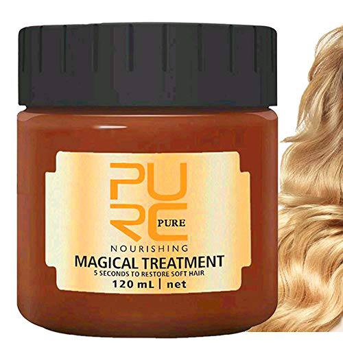 BROUYOUE PURC Magical Hair Treatment Mask,Upgraded Version Hair Roots Treatment Professtional Hair Conditioner,5 Seconds Restore Soft Hair for Dry & Damaged Hair (120ML,1PC)