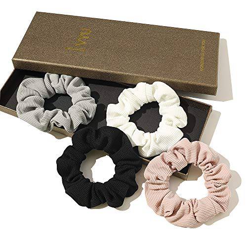 Scrunchies Hair Ties Scrunchy for Women Girls Cute Hairties for Thick Curl Hair No Crease Hair Accessories Soft Ropes Ponytail Holder No Hurt Your Hair