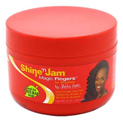 Shine N Jam Magic Fingers For Braiders Extra Firm Hold 8 Ounce (Pack of 2)