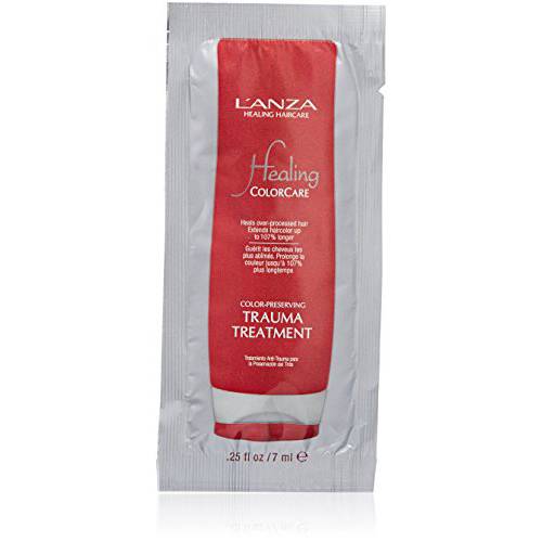 L’ANZA Healing ColorCare Trauma Treatment - Leave-in Bleach Damage Reconstructor Sample size, Refreshes, Repairs and Extends Color longevity up to 107%, With Triple UV & heat Protection (0.25 Fl Oz)