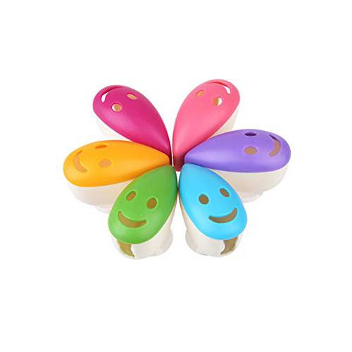 VADOO 6Pcs Toothbrush Head Cover Cap Suction Cup Toothbrush Case Portable Toothbrush Protector Holder (Random Color)
