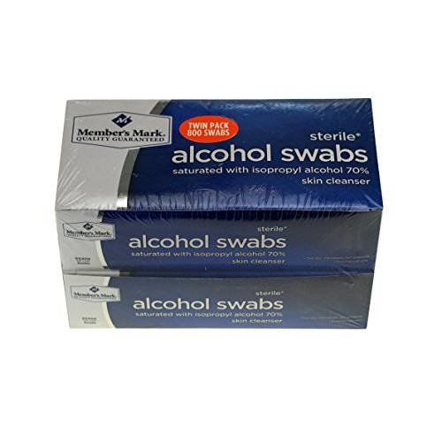 Member’s Mark Sterile Alcohol Swabs, Twin Pack: 800 Swabs
