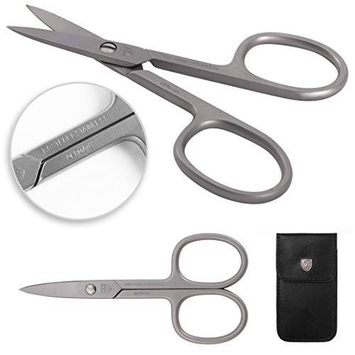 3 Swords Germany - brand quality STAINLESS STEEL INOX STRAIGHT NAIL SCISSORS (1 PIECE) with case for manicure pedicure - nail care by 3 Swords - Made in Solingen Germany
