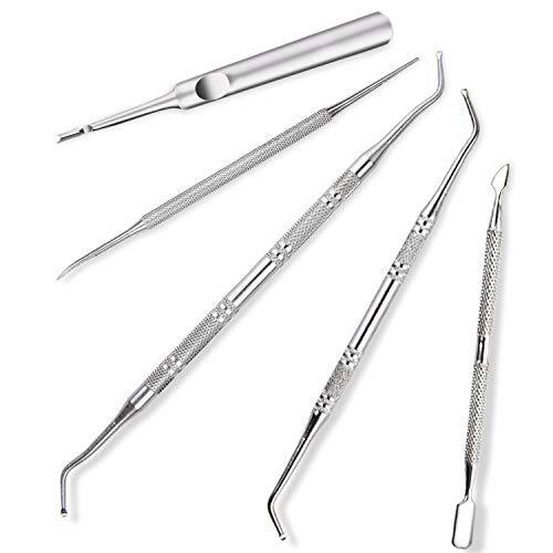5PCS Ingrown Toenail Tool, MORGLES Toenail File and Lifter, Professional Surgical Grade Under Nail Cleaner Tools