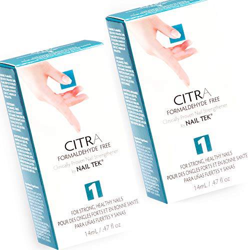 Nail Tek CITRA1 Nail Strengthener For Strong, Healthy Nails, Conditions, Maintains, Improves, and Protects Nails, Clinically-proven, Formaldehyde-free Daily Nail Treatment, 47 fl. oz. - 2-Pack