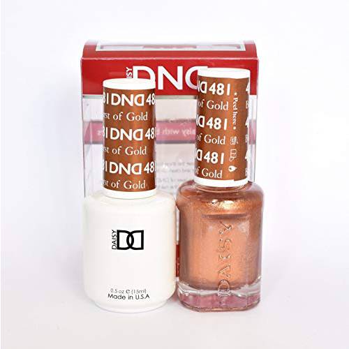 DND Soak Off Gel Polish Dual Matching Color Set 481, Burst of Gold by DND Duo Gel
