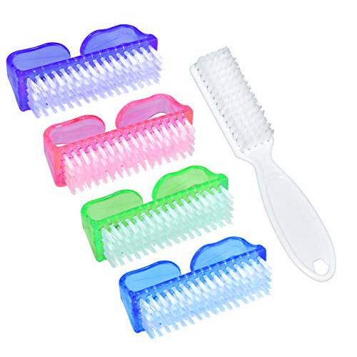 OKF New Version Nail Brush with More Practical Handle, Fingernail Brush Easy to Clean Toes and Nails Scrub(5 Pack)