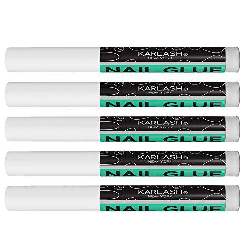 Karlash Nail Tip Glue Adhesive Bond for Acrylic Nails Tips & Fake Nail Art - 0.07 oz for Each Glue (5 PCS)