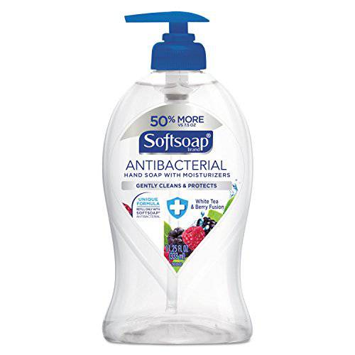 Softsoap 44573 Antibacterial Hand Soap, White Tea & Berry Fusion, 11 1/4 Oz Pump Bottle, 6/ctn