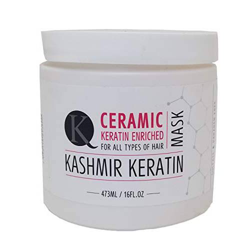 Kashmir Keratin Enriched Ceramic Mask For All Types of Hair Sulfate and Paraben Free (16 oz)