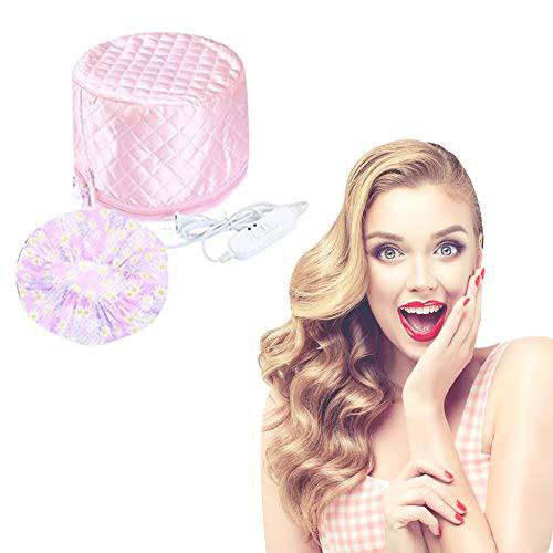 Hair Care Cap, 110V Yomagine Pink Hair Heat Treatment Cap, Deep Conditioning Heat Cap, Thermal Treatment Caps for Hair Spa, Beauty Steamer Nourishing Hat for Family Personal Care