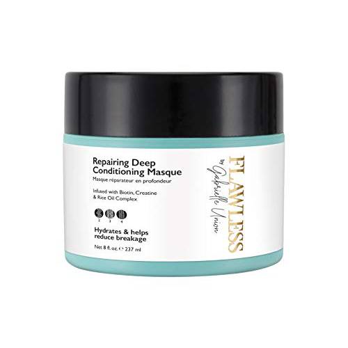 Flawless by Gabrielle - Repairing Deep Conditioning Hair Treatment Mask for Natural Curly and Coily Hair, 8 OZ