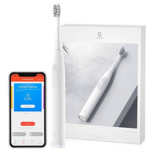 Oclean Smart Sonic Electric Toothbrush, X10 Rechargeable Toothbrush with Color Screen, 5-Mode&5-Intensity, 40000rpm Maglev Motor, Visualized/Emoji Feedback Power Toothbrush/Smart Timer (Gray)