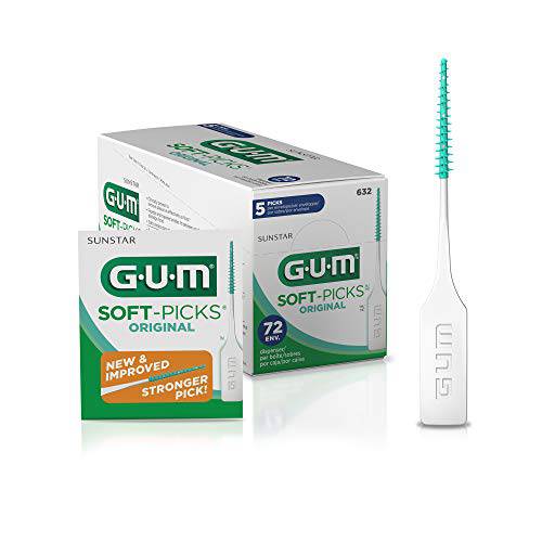 GUM Soft-Picks Original Dental Picks, Item 632 Professional Samples, 5 Soft-Picks Per Pack, 72 Packs