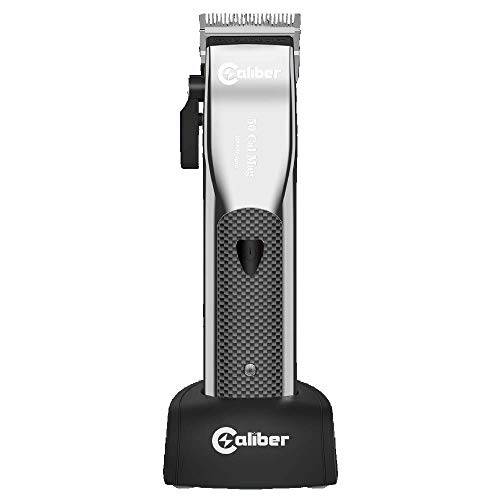 Caliber .50 Cal Clipper - Professional Barber Cordless Clipper - Rapid Charge Smart Lithium Battery - Rust-Free Sharp Hair Cutting Blade - Grooming Hair Clippers for Men - Chrome