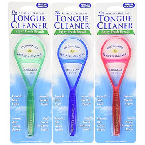 Pureline 3 Tongue Cleaner Scraper Oralcare Colors Vary Set Of 3 by Pureline