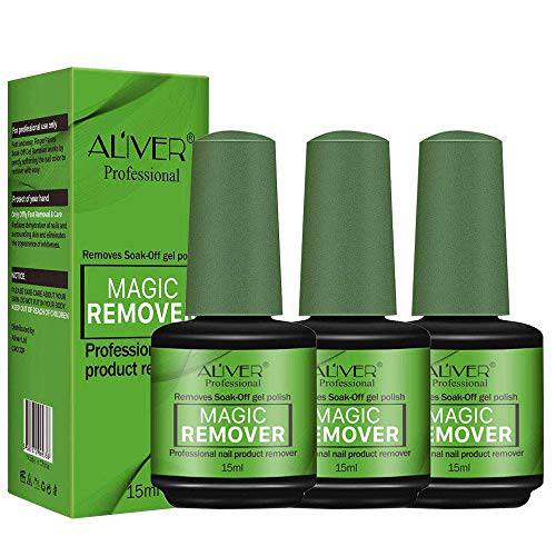 Nail Polish Remover, Magic Soak-Off Gel Nail Polish Remover-Quick,Professional Nail Polish Remover for Natural, Gel Nails (Green-3)
