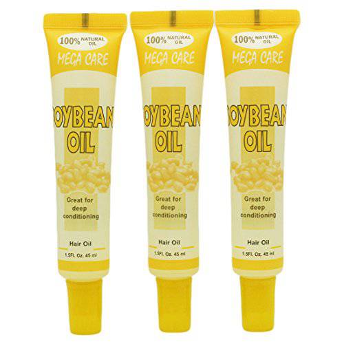 Sunflower Cosmetics Mega Care Tube Hair Oil 1.5oz (3 Pack) (Soybean Oil)