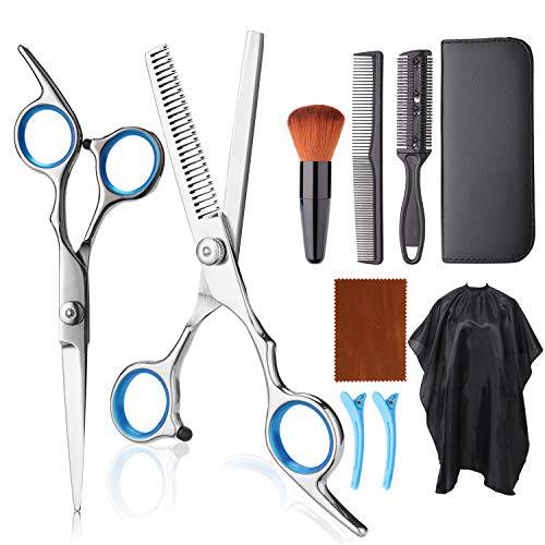 Hair Cutting Scissors Kit,Barber Kit,Haircut Kit,Professional Hair Cutting Scissors/Shears Kit,Barber Hairdressing Scissors Kit,Thinning Scissors/Shears for Home, Salon, Barber