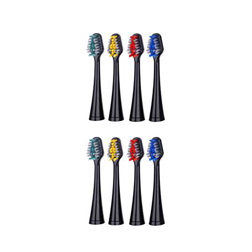 Pursonic 8 Pack Replacement Brush Heads for Pursonic Models S420,S430,S450,S620,S625, Black